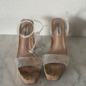 Steve Madden cork platform wedge style heal
